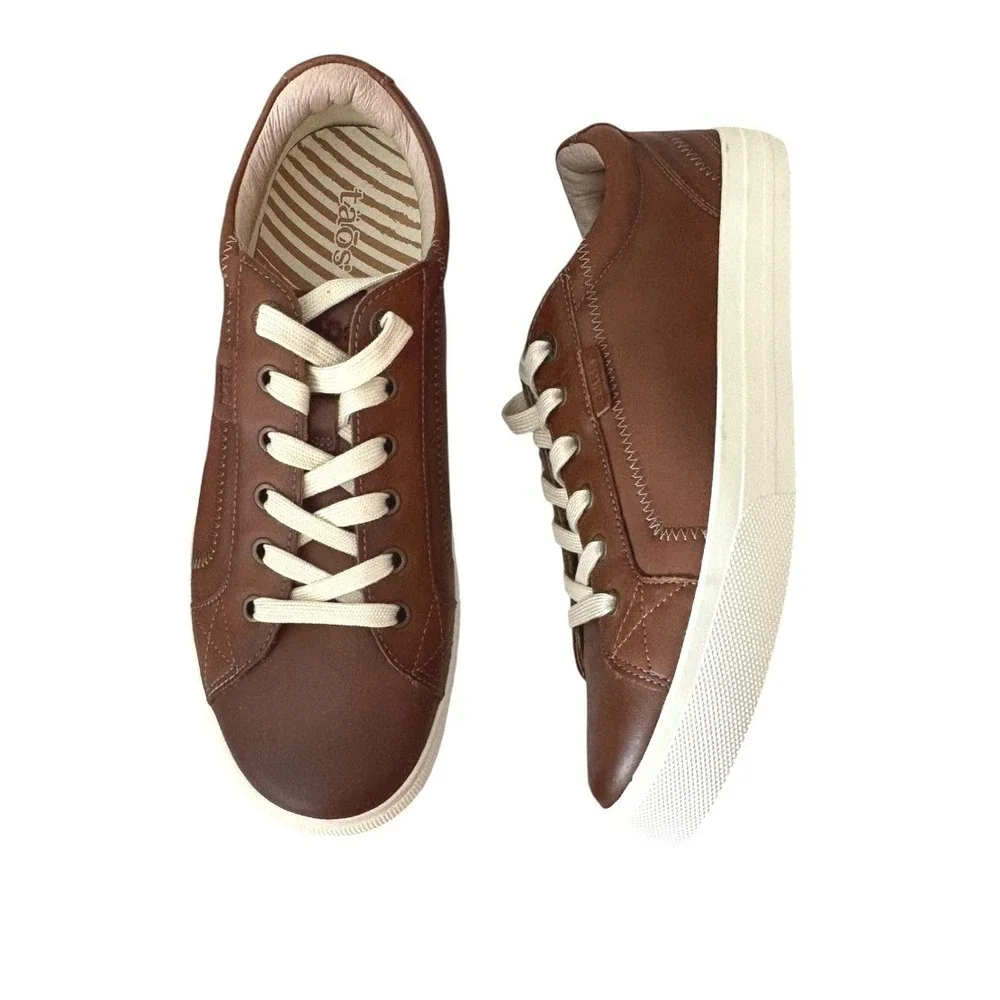 TAOS Plim Soul Luxe Brown Sneakers SZ 10.5 NWOT Womens